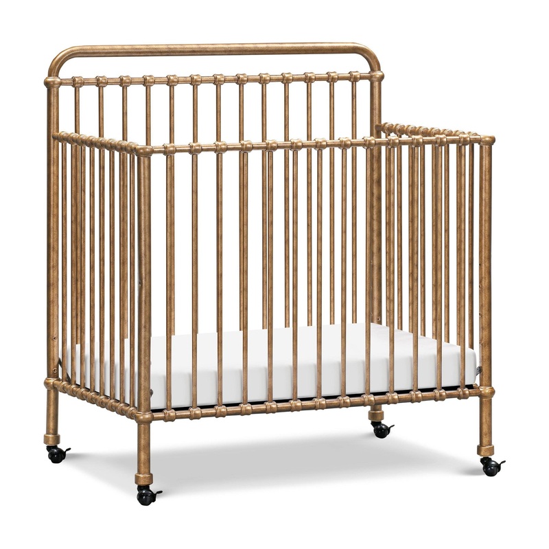 Winston 4-in-1 Convertible Mini Crib – Vintage Gold