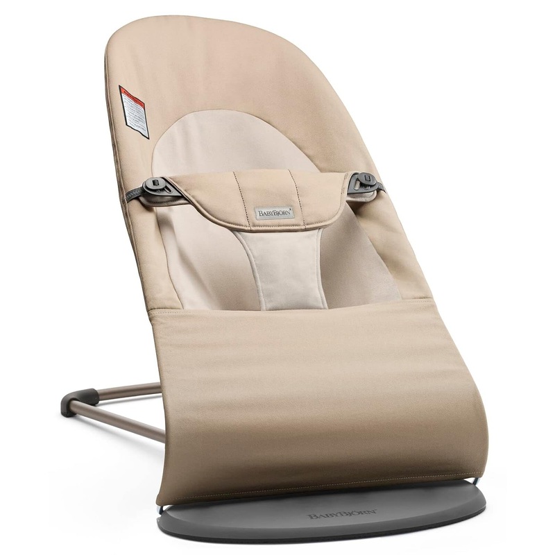 BabyBjorn Bouncer Balance, Black Frame, Khaki/Beige
