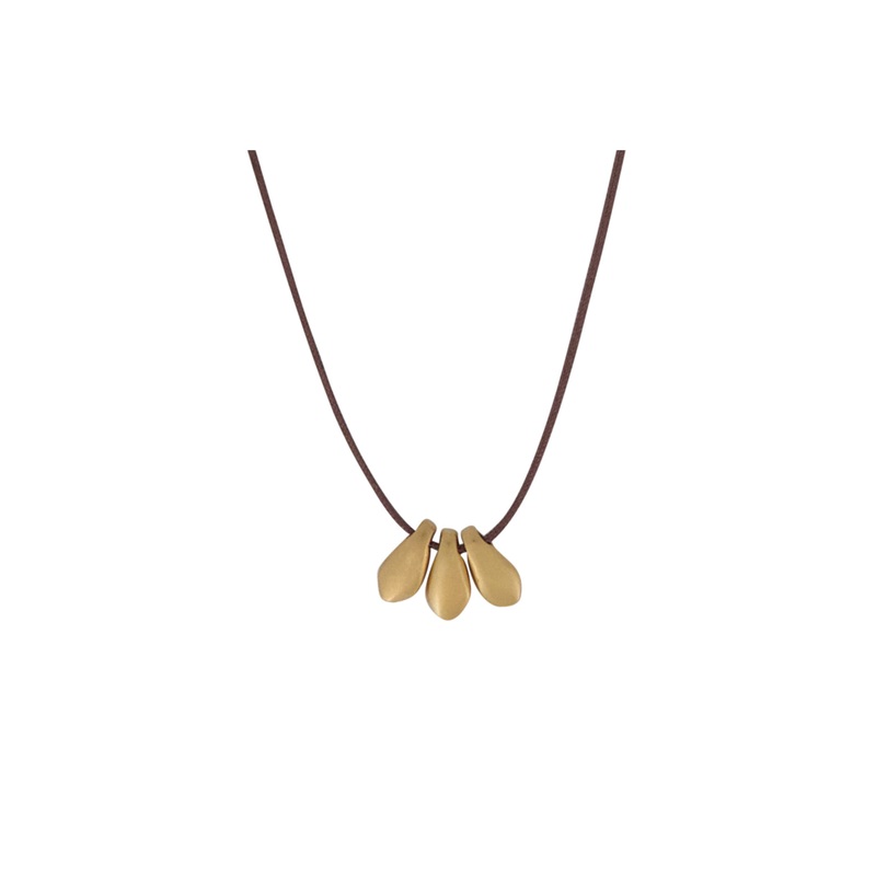 Bronwen Tiny Charm 3 Petal Necklace