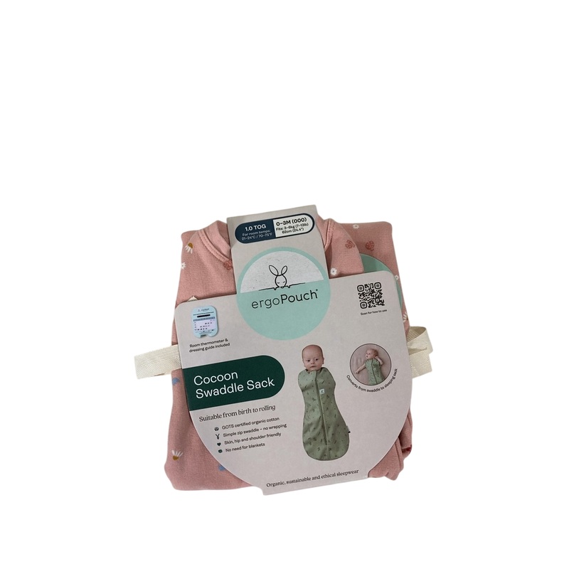ErgoPouch Cocoon Swaddle Bag, 0-3 Months, 1.0 TOG, Daisies