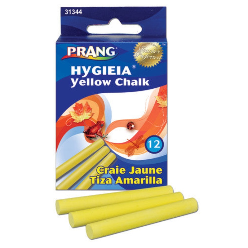 Prang Hygieia Dustless Chalk, Yellow