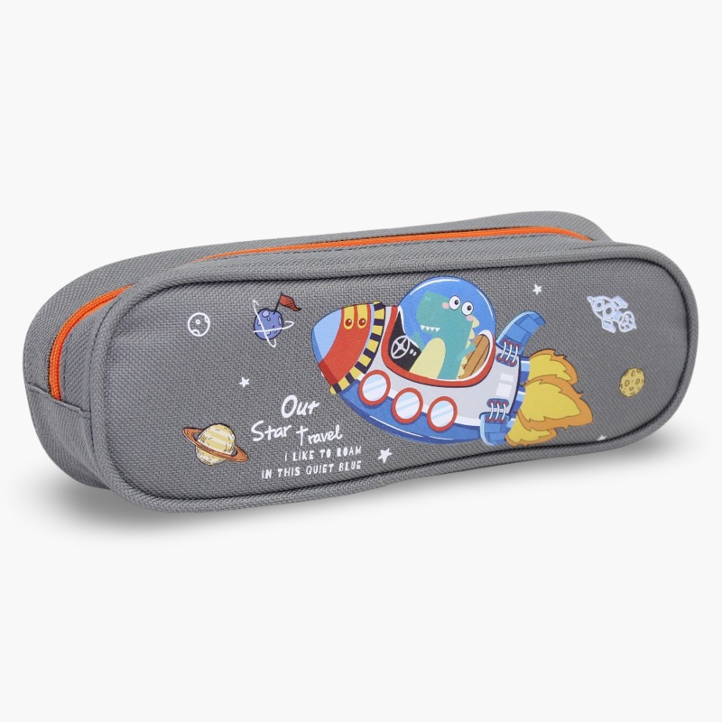Space Themed Pencil Case – Grey