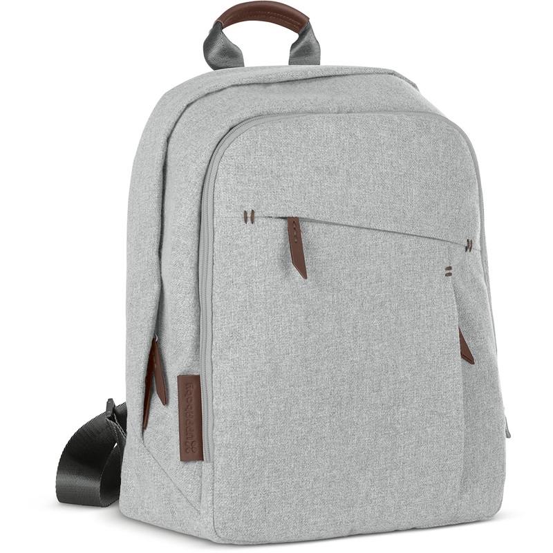 UPPAbaby Changing Backpack – Stella (Grey Brushed Melange / Chestnut Leather)