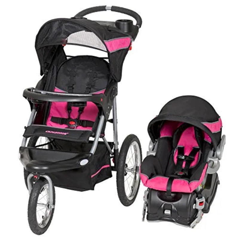 Expedition Jogger Travel System with EZ Flex-Loc Infant Car Seat – Bubble Gum