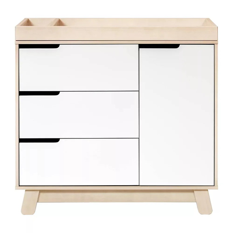 Hudson 3-Drawer Changer Dresser – Washed Natural and White
