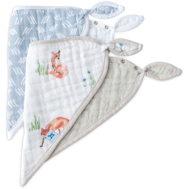 Little Unicorn Cotton Muslin Bandana Bib, 2 Pack – Fox