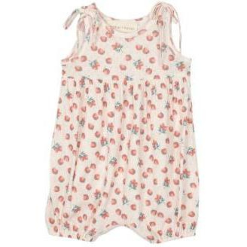 Mabel + Honey Strawberry Sweetheart Romper