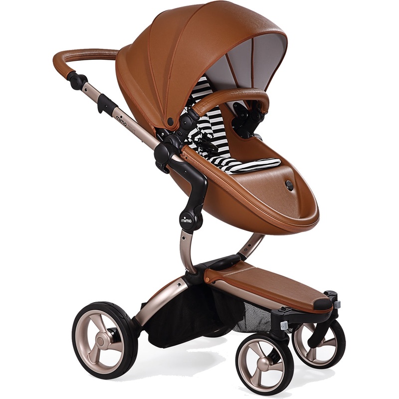 Mima G4 Xari Complete Stroller Bundle – Rose Gold – Camel / Black & White (Albee Exclusive)