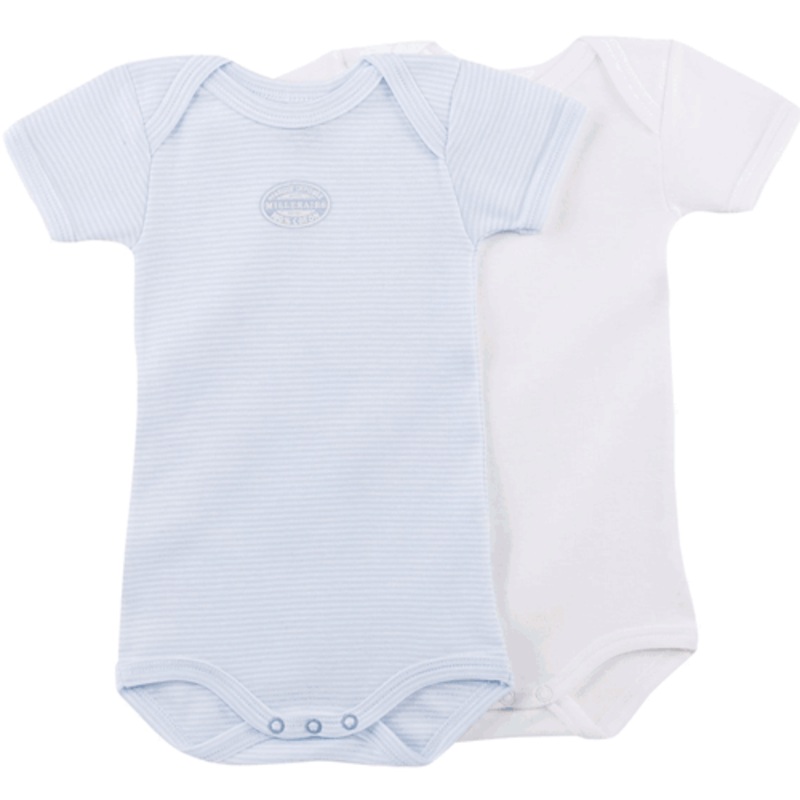 Petit Bateau Baby Boy Short Sleeved Bodysuits-6 Months