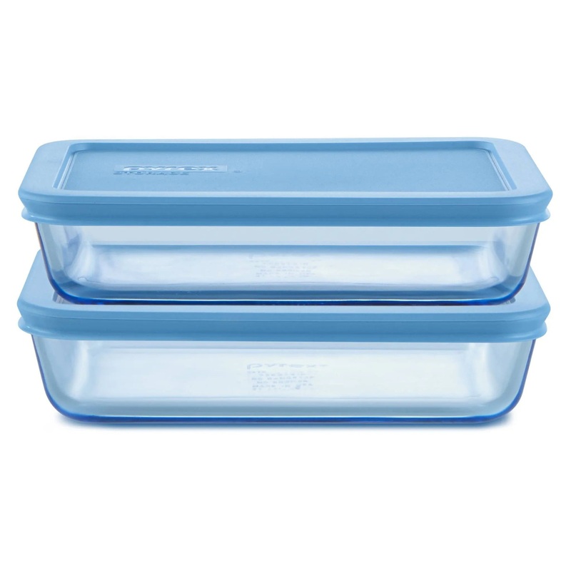 Simply Store Tint 4pc Lidded Rectangle Storage Set Blue