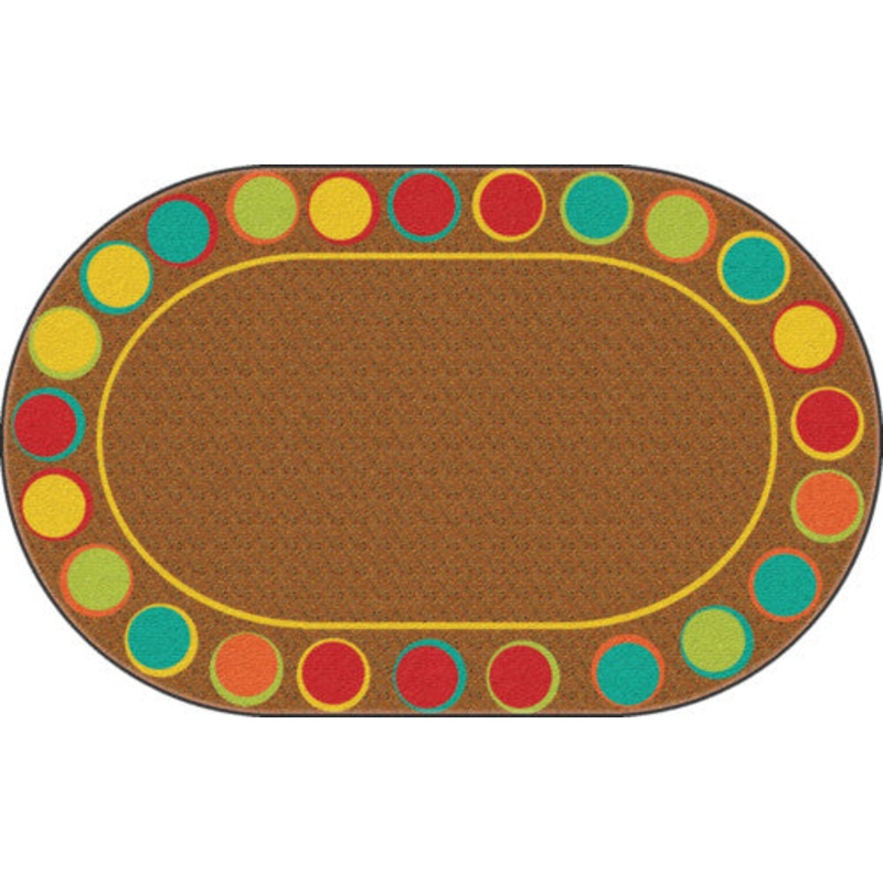 Sitting Spots Rug, 6′ x 8’4″ Oval, Muted