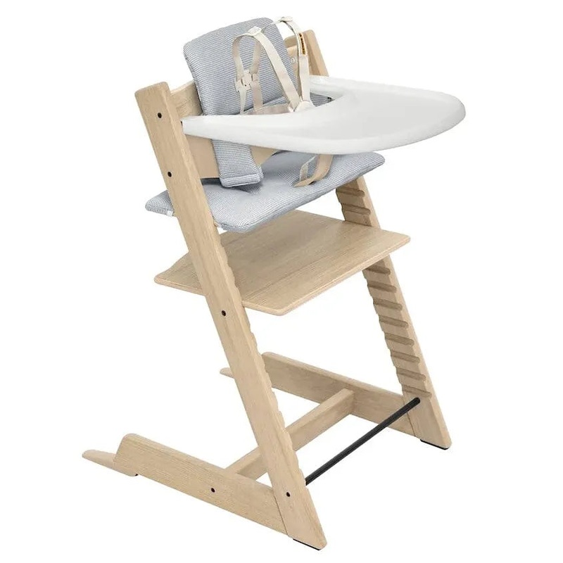 Tripp Trapp Chair Complete – Oak Natural/Nordic Blue (See Description)