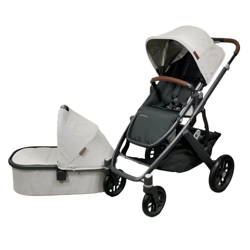 UPPAbaby VISTA V2 Stroller, 2024, Anthony (White & Grey Chenille)