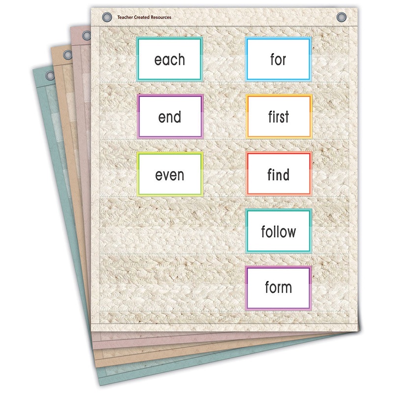 Woven Magnetic Mini Pocket Charts (4 Pack 14″ x 17″)