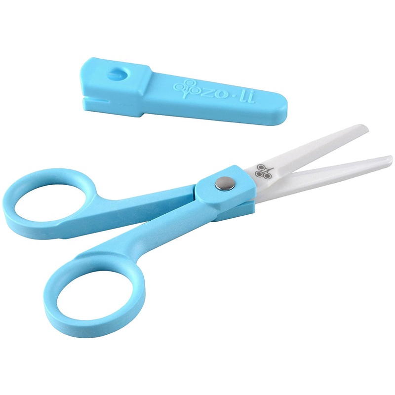 ZoLi SNIP Ceramic Baby Food Scissors – Blue