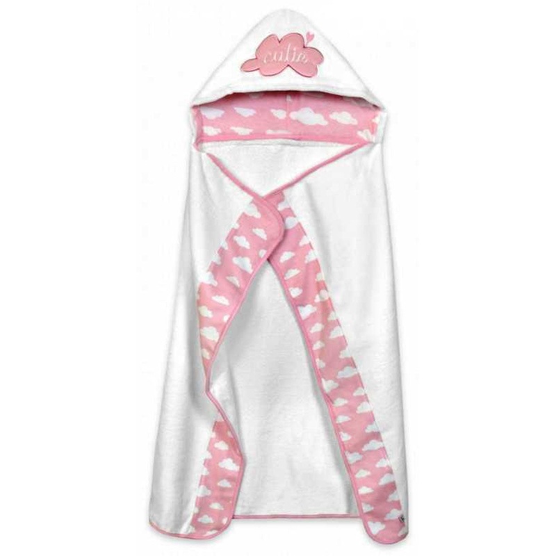 Just Born Hooded Towel – Clouds Pink