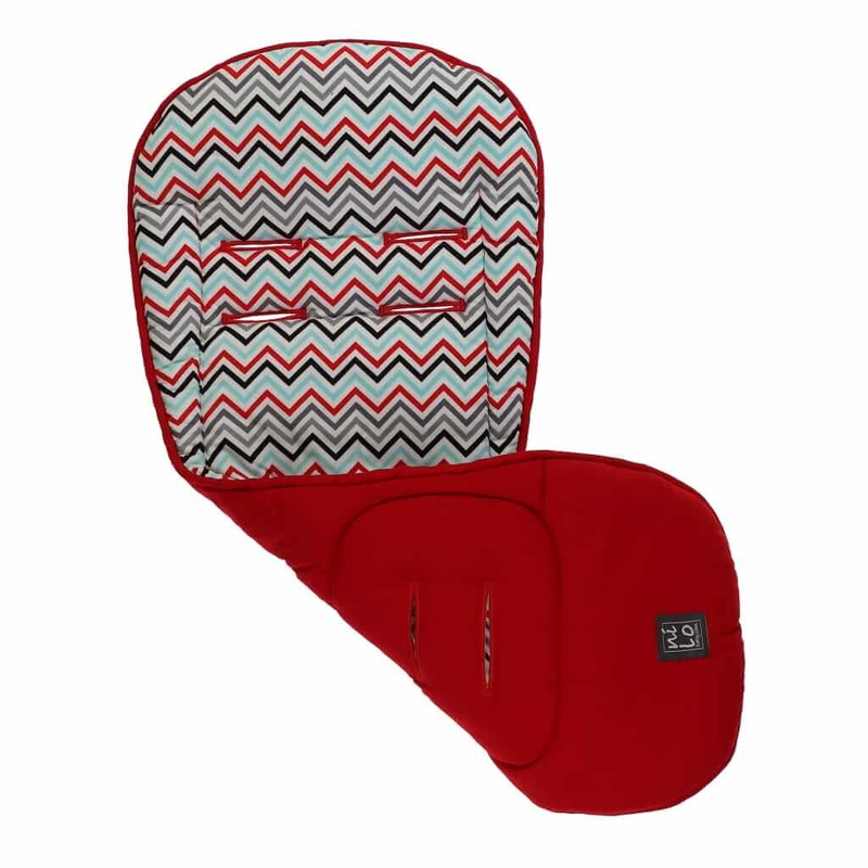 Long Stroller Mat Zig Zag Black/Red