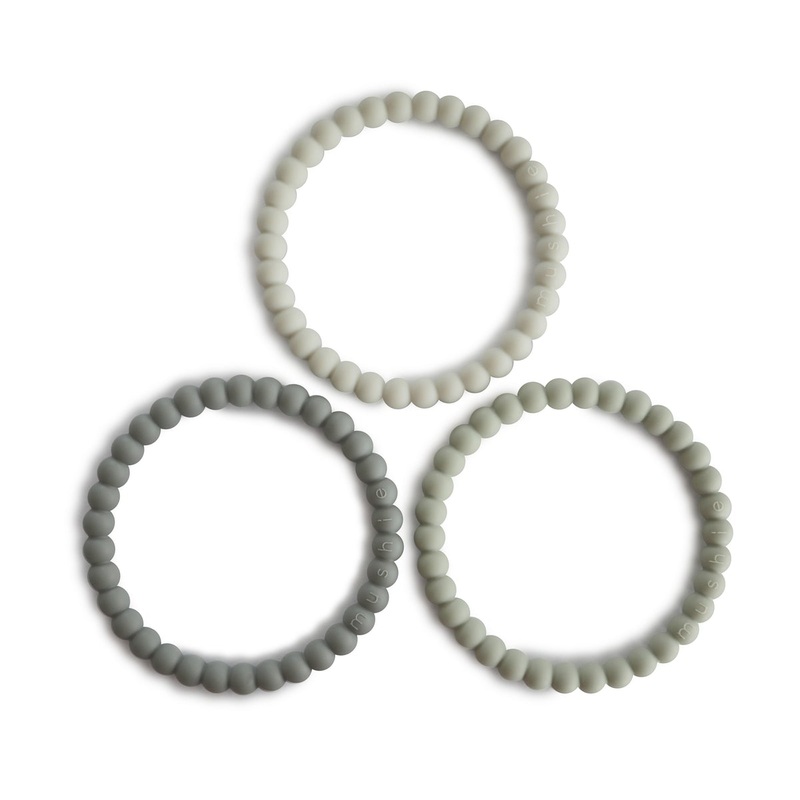 Pearl Teething Bracelet 3 Pack – Green Tea/Cool Gray/Sea Salt