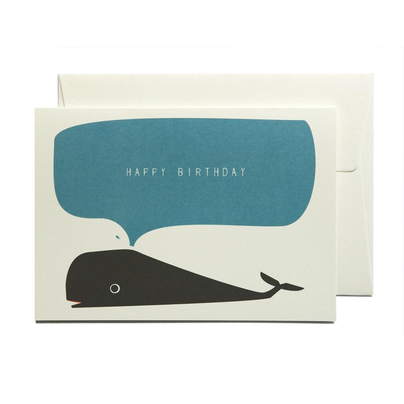 German Greeting Card – Happy Birthday Whale