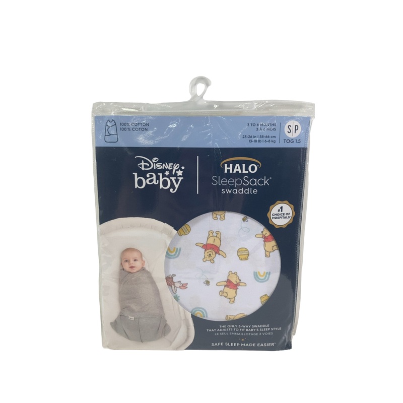 Halo SleepSack Swaddle, Small, Winnie Rainbows