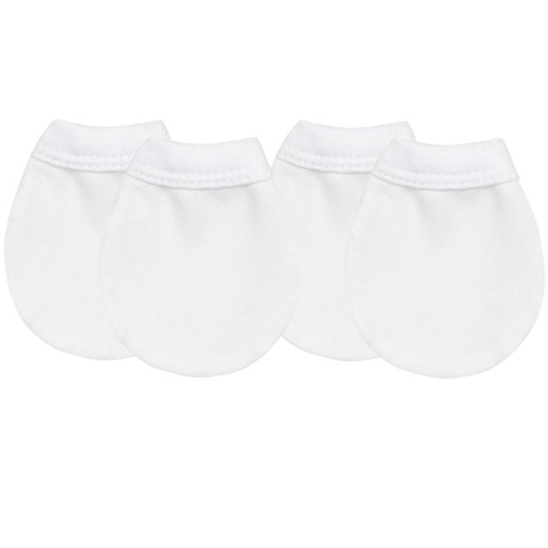 Kushies No Scratch Mittens, 2-Pack – White
