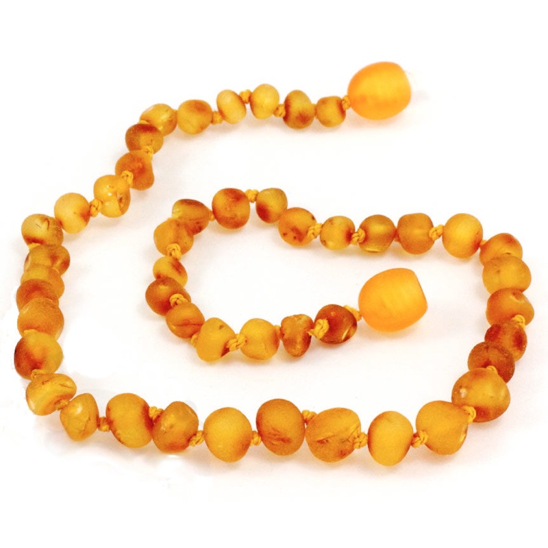 Momma Goose Baroque Teething Necklace, Medium – Unpolished Honey