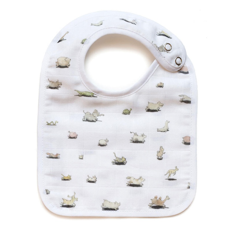 Organic Cotton Small Bib Menagerie