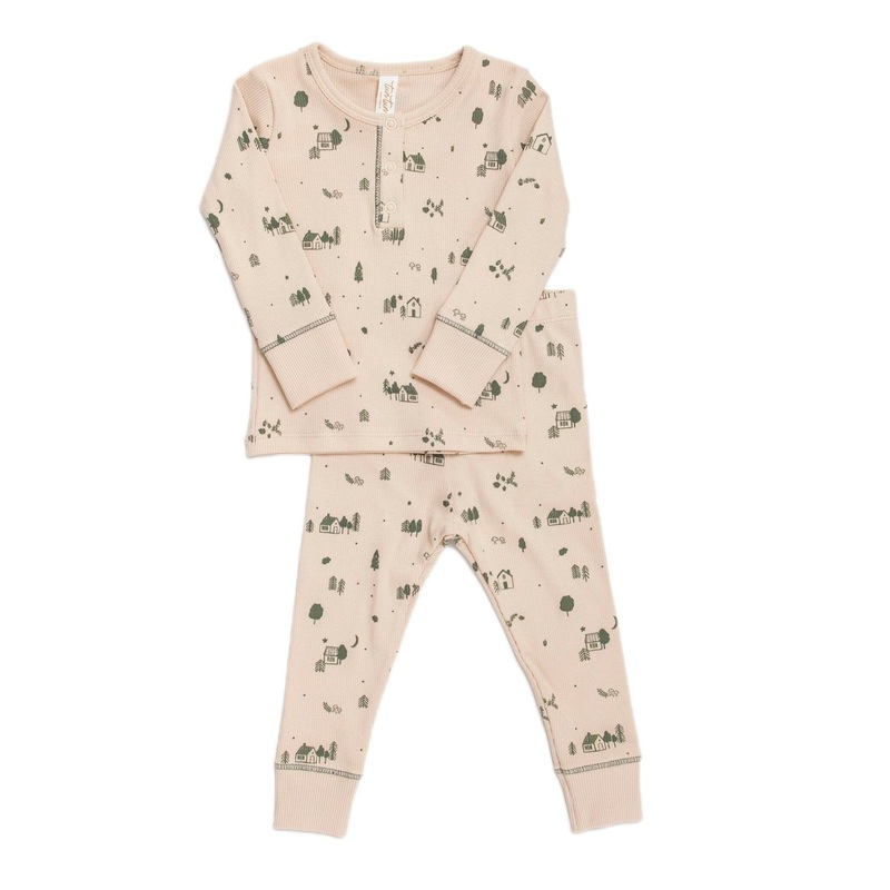 Tun Tun (Peru) – Pima Cotton Henley Top Set – Tiny House