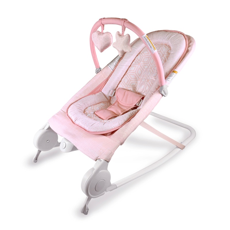2-in-1 Bouncer & Rocker Duo – Pink