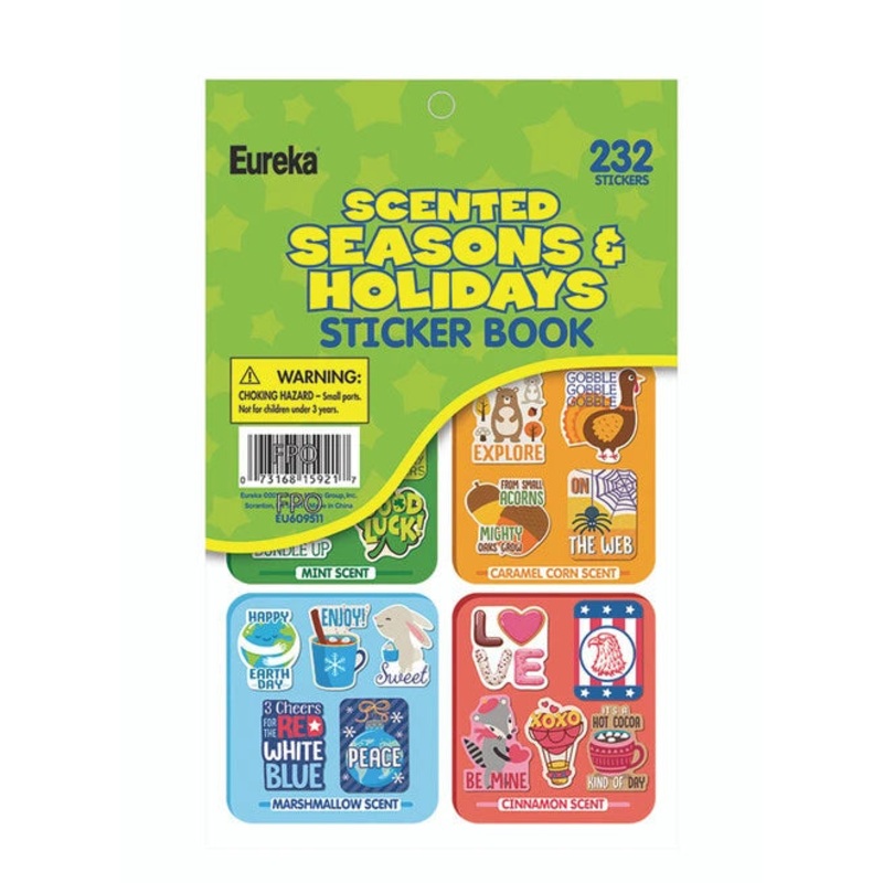 232 Count Seasons & Holidays Scented Sticker Book