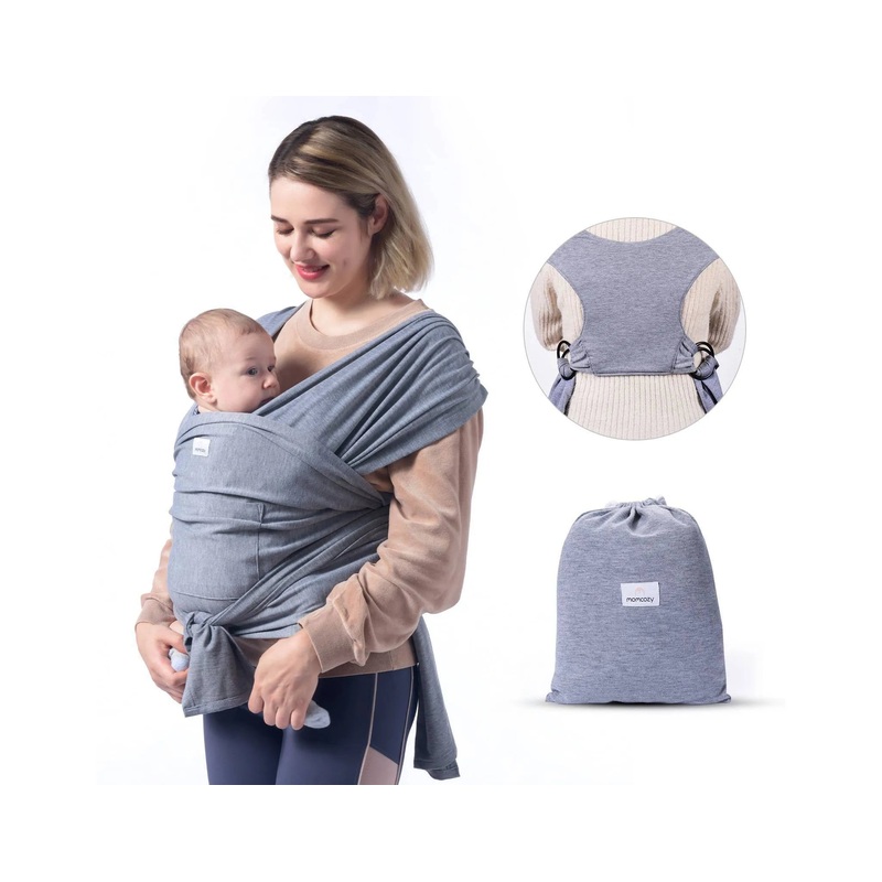 Baby Wrap Carrier – Gray
