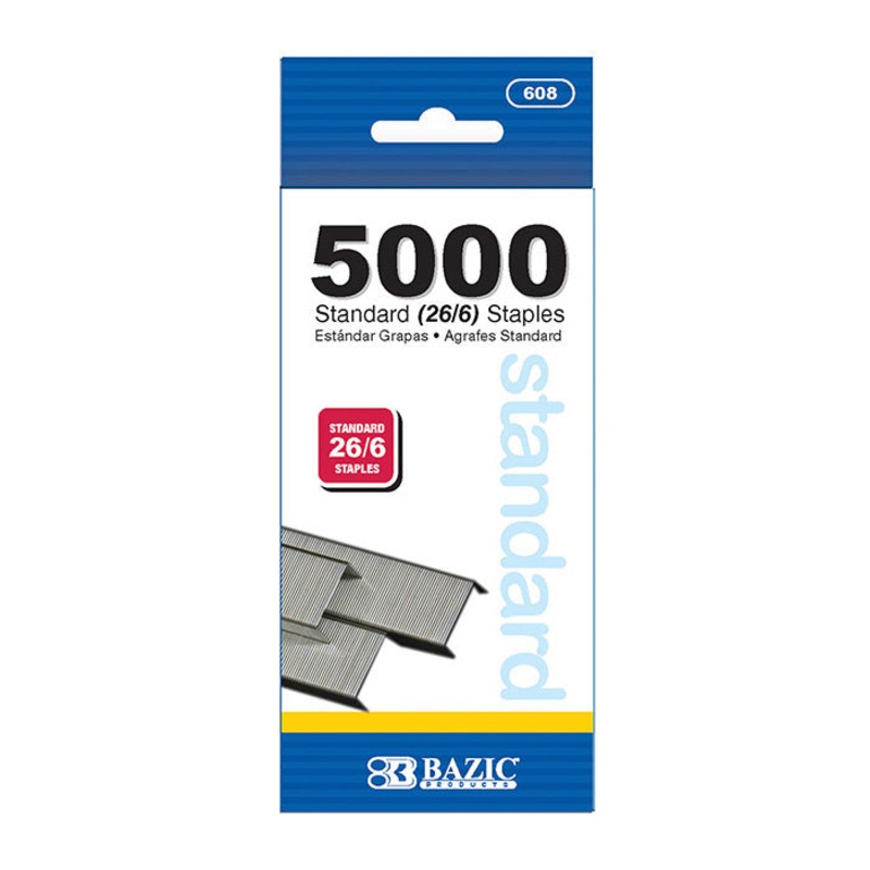 BAZIC 5000 Ct. Standard (26/6) Staples