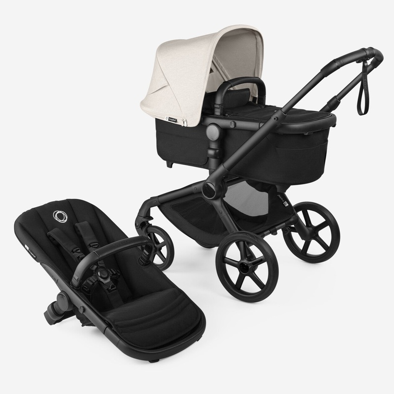 Bugaboo Fox 5 Renew – Misty White Canopy/Heritage Black Fabric/Black Chassis