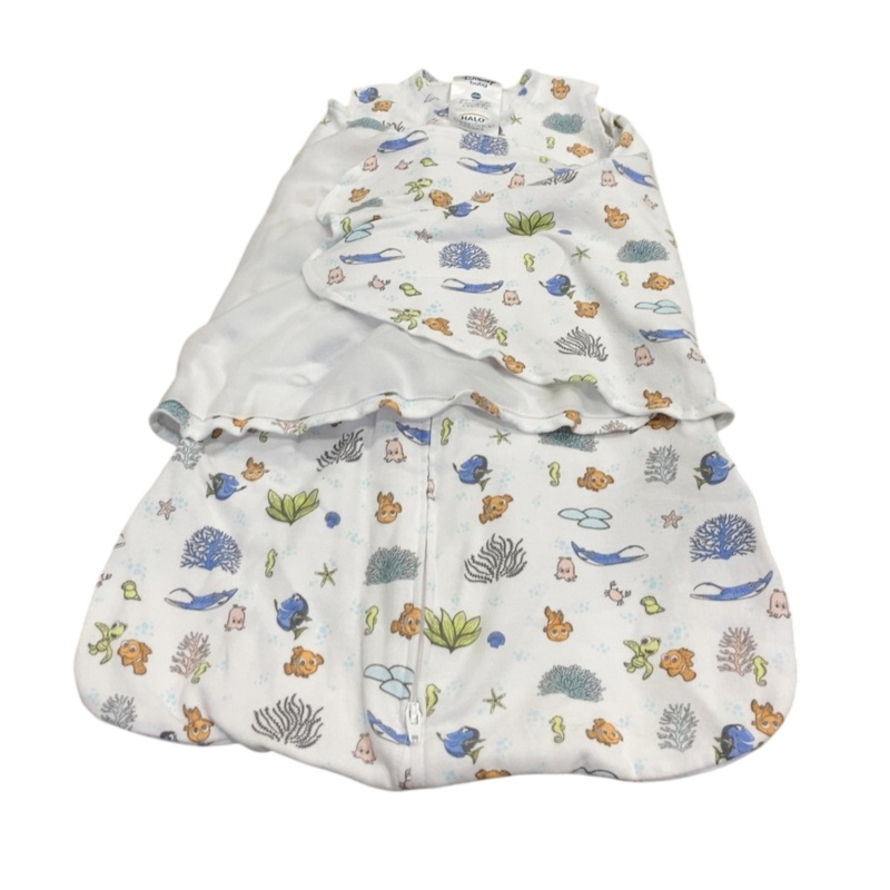Halo Organic Cotton SleepSack Swaddle, Newborn, Great Barrier Reef, Finding Nemo