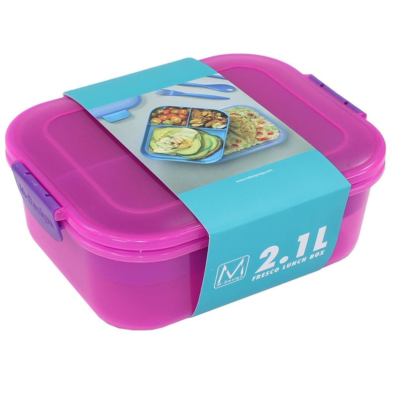 M Design Lunch Box, 2.1 Liter – Purple