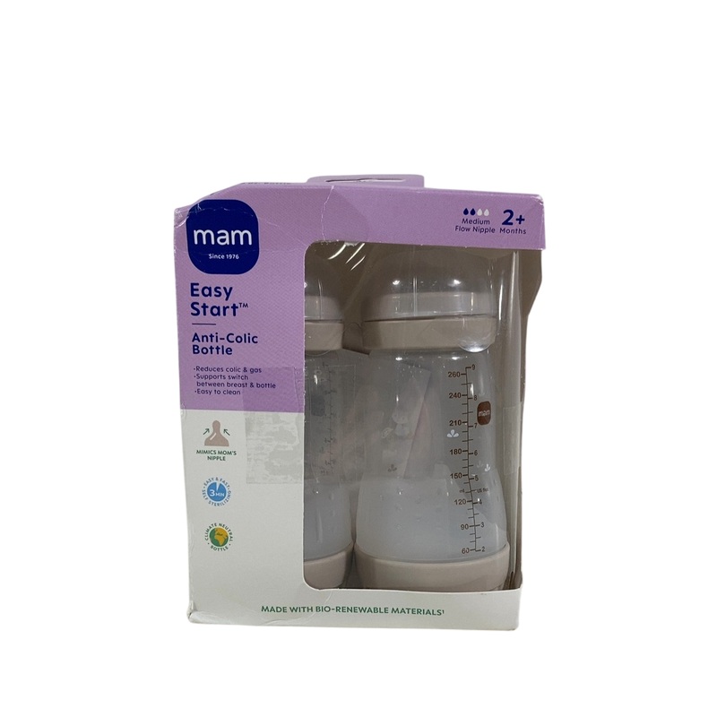MAM Easy Start Anti-Colic Bottle, 2 Pack, 9oz, Shell