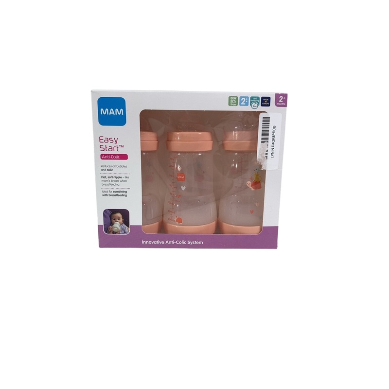 MAM Easy Start Anti-Colic Bottle, Coral, 9oz, 3pk