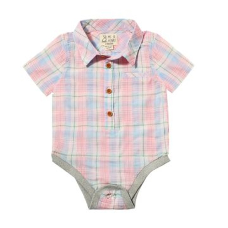 Me & Henry Helford Woven Onesie