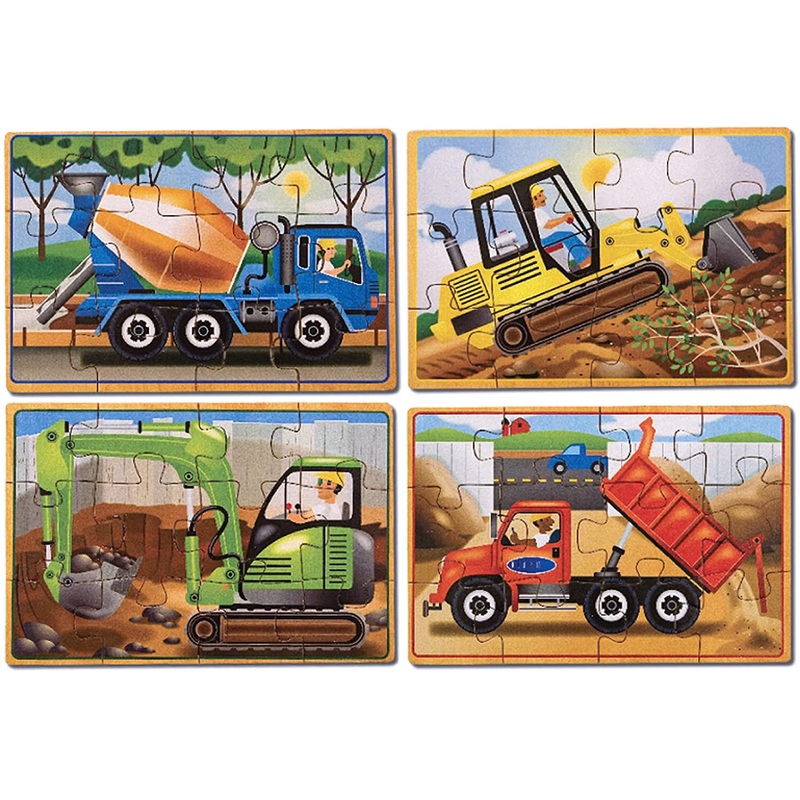 Melissa & Doug Construction Jigsaw Puzzles in a Box