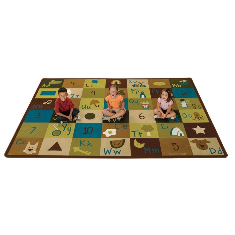 Nature’s Colors Learning Blocks Rug (4’5″ x 5’10” Rectangle)
