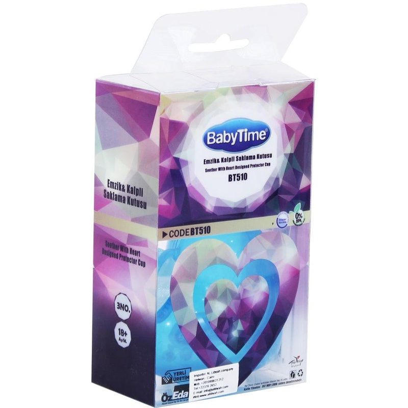 Baby Time Baby Heart-Shaped Pacifier Storage Box No:3 +18m