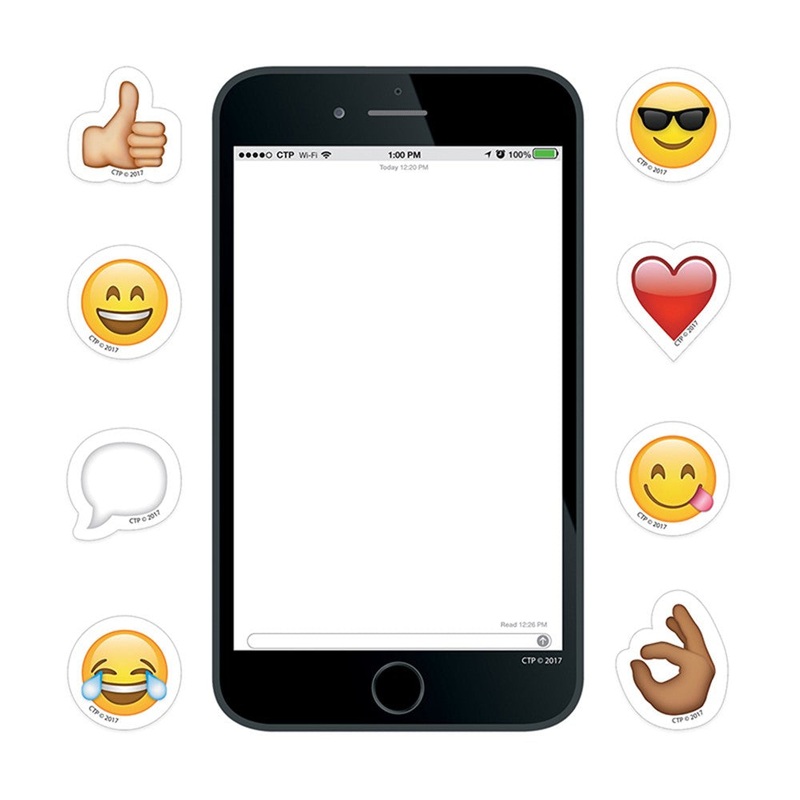 Emoji Smartphone & Bonus Emojis! 6″ Designer Cut-Outs
