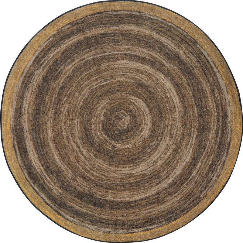 Feeling Natural 7’7″ Round area rug in color Walnut