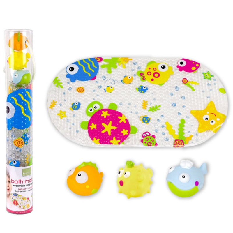 Kushies Bath Mat & Squirter Set Bath Toy – Marine