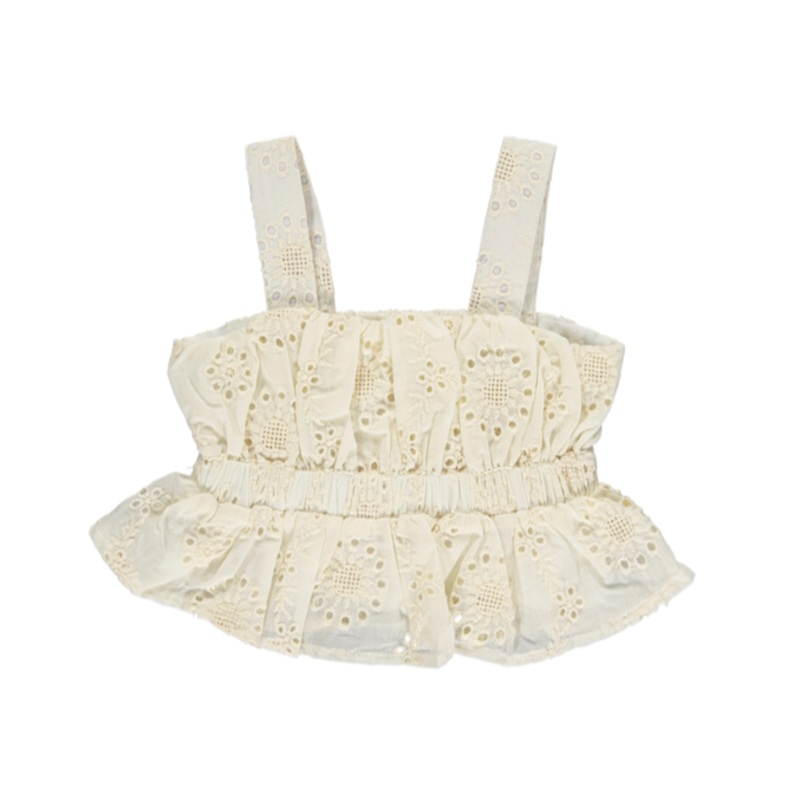 Samira Top – Ivory Eyelet