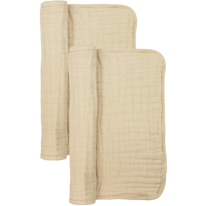Cloud Muslin Burp Cloth 2 Pack – Tan