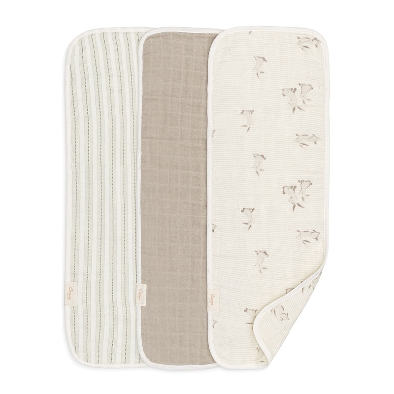 Crane Baby 3-pc. Burp Cloth Set – Avery Organic Cotton