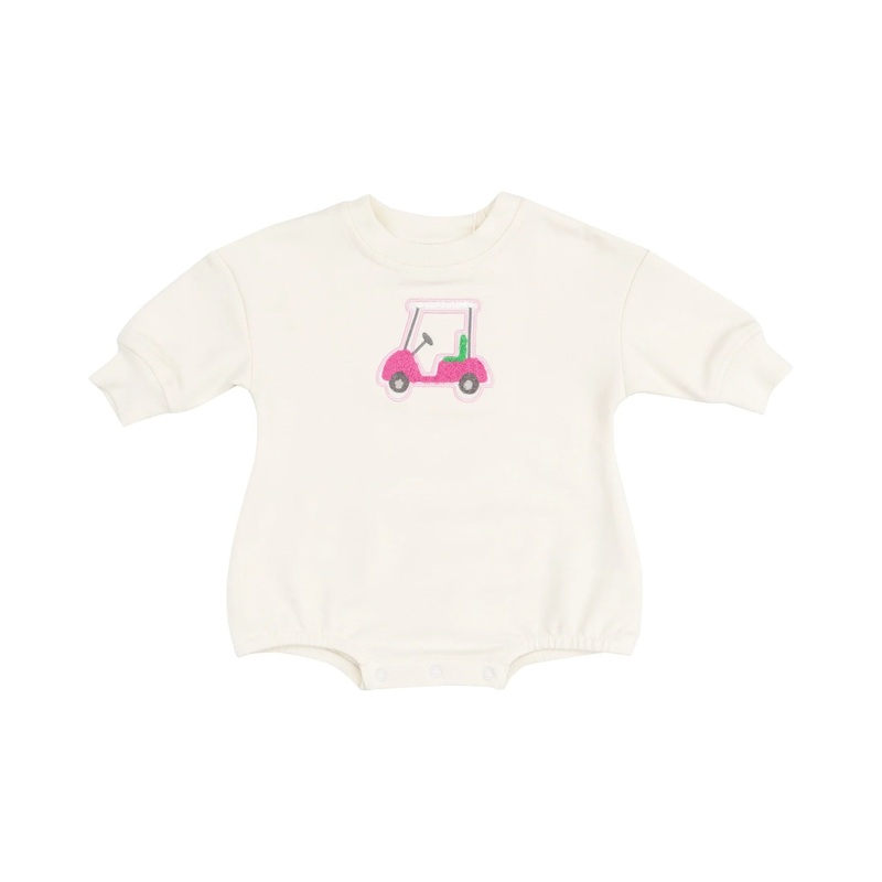 Golf Cart Pink Sweatshirt Bubble