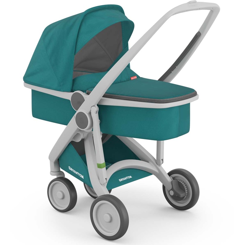 Greentom Carrycot Stroller – Grey/Teal