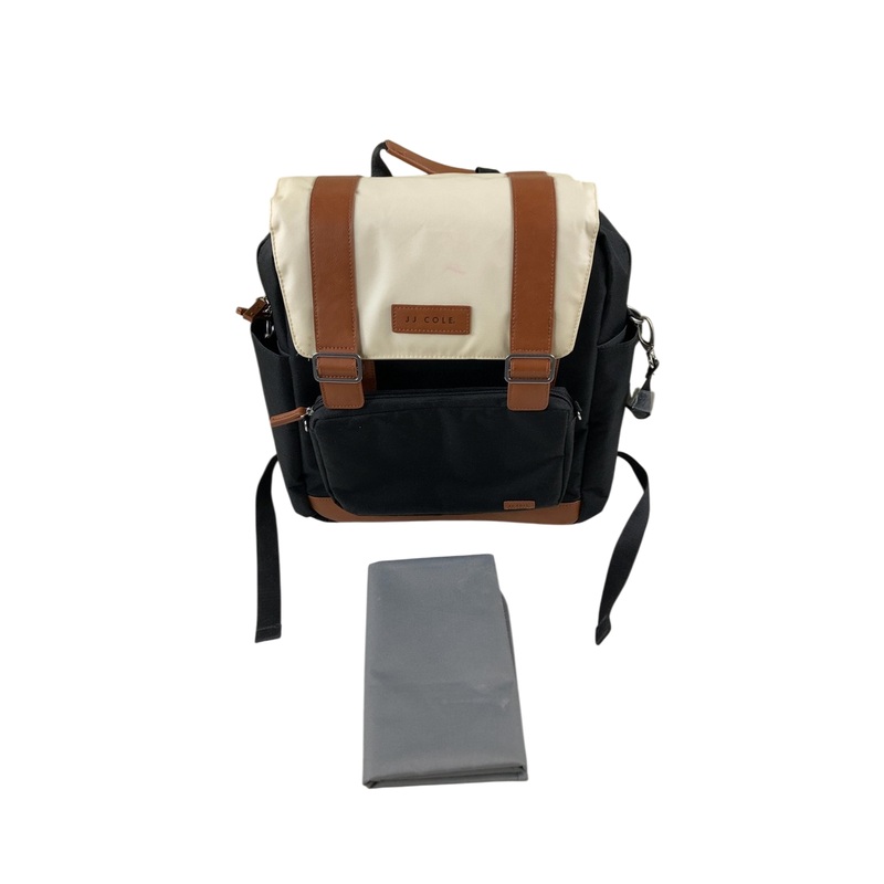 JJ Cole Bloomfield Modular Knapsack Diaper Bag, Ivory/Onyx
